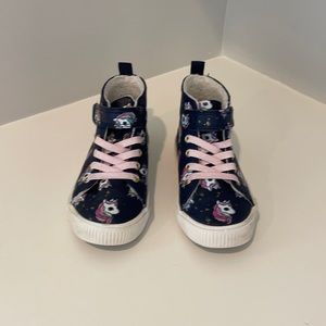 Navy Unicorn High Tops w Velcro closure, 10.5